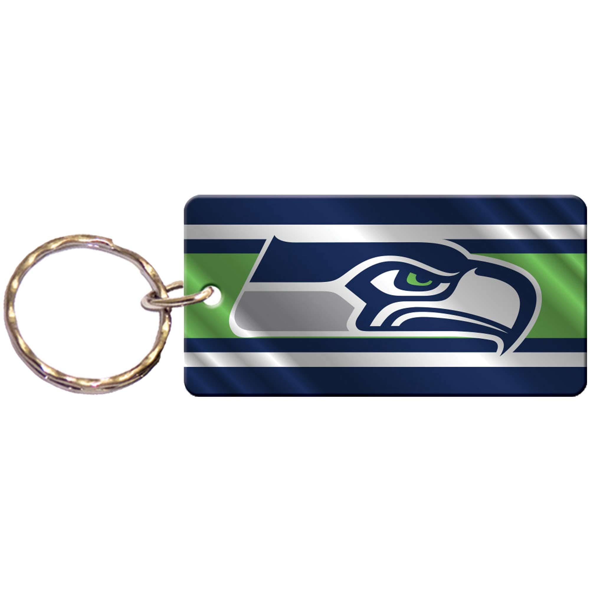 Seattle Seahawks Metallic Super Stripe Keychain