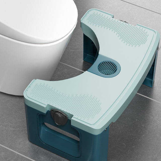 Minkissy Compact Step Stool Foot Stool ABS Gray Non-slip for Bathroom Use 1 Set