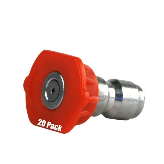 20 Pack Erie Tools Pressure Washer 1/4" Quick Connect 0 Degree 6.0 Nozzles