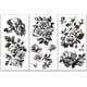 thumbnail image 1 of Juego de 3 calcomanías de rosas blancas y negras para muebles y manualidades, 6x12 pulgadas, diseño de rosas, adhesivos decorativos florales., 1 of 7