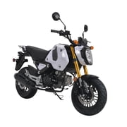 HHH 125cc Motorcycle Bike Vroom 125 Street Scooter 125cc Motorcycle Gas Bike, Scooter with Big Headlights (Black)