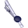 thumbnail image 4 of Juego de gemelos de moda con forma redonda, juego de gemelos creativos con pasador para corbata, regalo de estilo francés con cielo estrellado azul, 1 par, 4 of 4