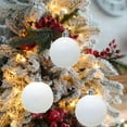 thumbnail image 5 of Hwkond Christmas Ornaments Balls Clearance Christmas Pendant Decorative Shatterproof Christmas Tree Pendants Hanging Christmas Balls Ornaments Set Pack Of 24Pcs,White,(1.18in), 5 of 8