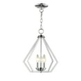 thumbnail image 1 of Livex Lighting 40923-05 Transitional Three Light Mini Chandelier/Ceiling Mount from Prism Collection Finish, Polished Chrome, 1 of 4
