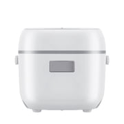 Toshiba Electric Rice Cooker, 3 Cup, 8 Cook Functions, Fuzzy Logic Technology, Delay Timer, White
