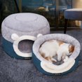 thumbnail image 3 of HOOPET Cat Bed House Soft Plush Kennel Puppy Cushion Small Dogs Cats Nest Winter Warm Sleeping Pet Dog Bed Pet Mat Supplies ShopWise Round, 3 of 9