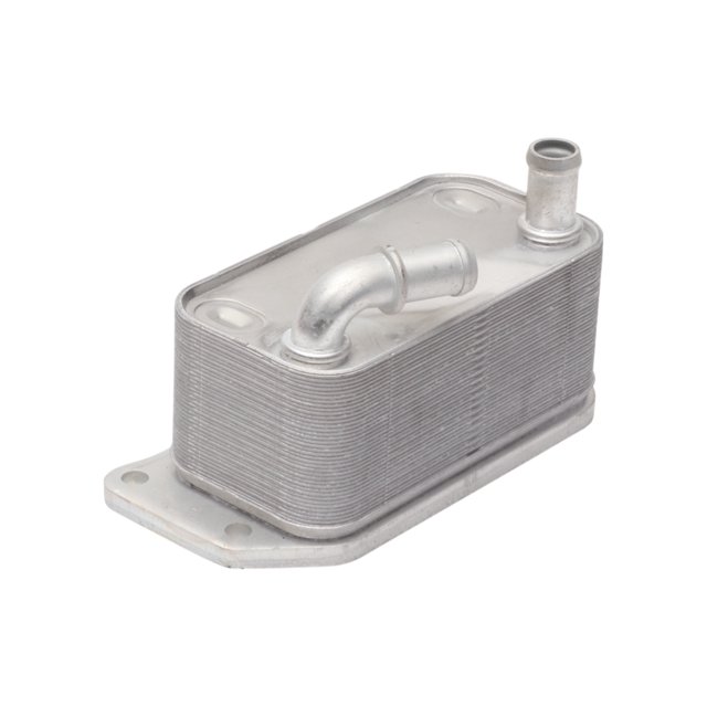 Enfriador de aceite del motor Unique Bargains para VOLVO S40 II 2004-2012, enfriador de aceite de transmisión No.31325045, aleación de aluminio tono plateado, 1 Pcs coche