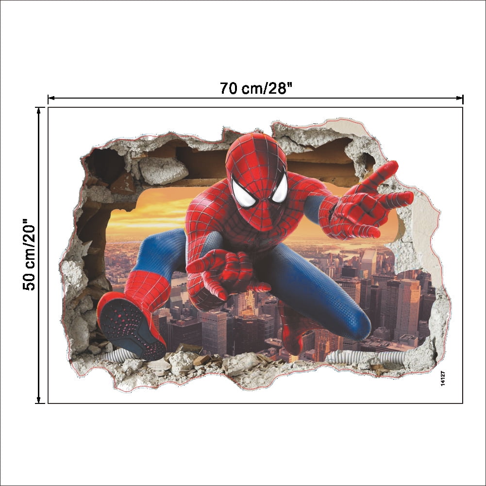 Spiderman Wall Stickers 3D Effect Stickers Room Decor Decoration Giant  Repositionable Adhesive Wall Sticker Kids Spiderman Wall Stickers | Walmart  Canada