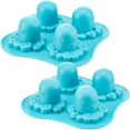 thumbnail image 1 of Bandeja de silicona para moldes de hielo de pulpo, 4 rejillas, patrón de pulpo, bandejas de cubitos de hielo congelados para bricolaje, pudín de hielo congelado, caramelo de gelatina, azul (2) Sincero Ropa, 1 of 7