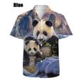 thumbnail image 4 of Camisa hawaiana informal de verano para hombre, camisas con estampado 3D completo de panda lindo, camisa informal unisex de estilo grande con botones para hombre, 4 of 5