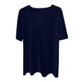 thumbnail image 4 of Kagetolytai Top Men's Casual Solid Color V-Neck Gentleman's Business Short Sleeve Fitness T-Shirt Mens Shirts Polo Shirts for Men Navy M, 4 of 4