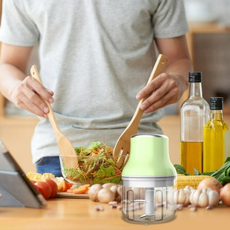 

Kitchen Utensils & Gadgets WMYBD Household Mini Electric Garlic Chopper Wireless Garlic Masher Household Kitchen Small Food Processor (250ML)