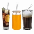 thumbnail image 3 of 12-Pack Durable Clear Glass Straws, Includes Straight and Bent Designs for Everyday Use, 3 of 4