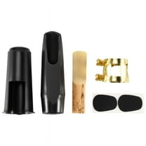 Alto Sax Saxophone Mouthpiece Plastic with Cap Metal Buckle Patches Pads Cushions