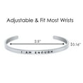 thumbnail image 2 of JNB/0841/ Inspirational Engraved Stainless Steel Cuff Bracelet Personalized Gift, 2 of 5