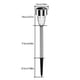thumbnail image 3 of Luces de jardín solares LED de acero inoxidable para exteriores | Iluminación de caminos con energía solar para patio de pasarela | Paquete de 12 | Resistente al agua IP44 | Ahorro de energía |, 3 of 9