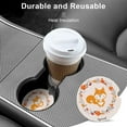 thumbnail image 5 of Car Coasters for Cup Holder Absorbent, Car Ceramic Coasters with Finger Notch, Auto Accessories for Men Women Cute Little Fox 2 Pack Cup Coasters, 5 of 6