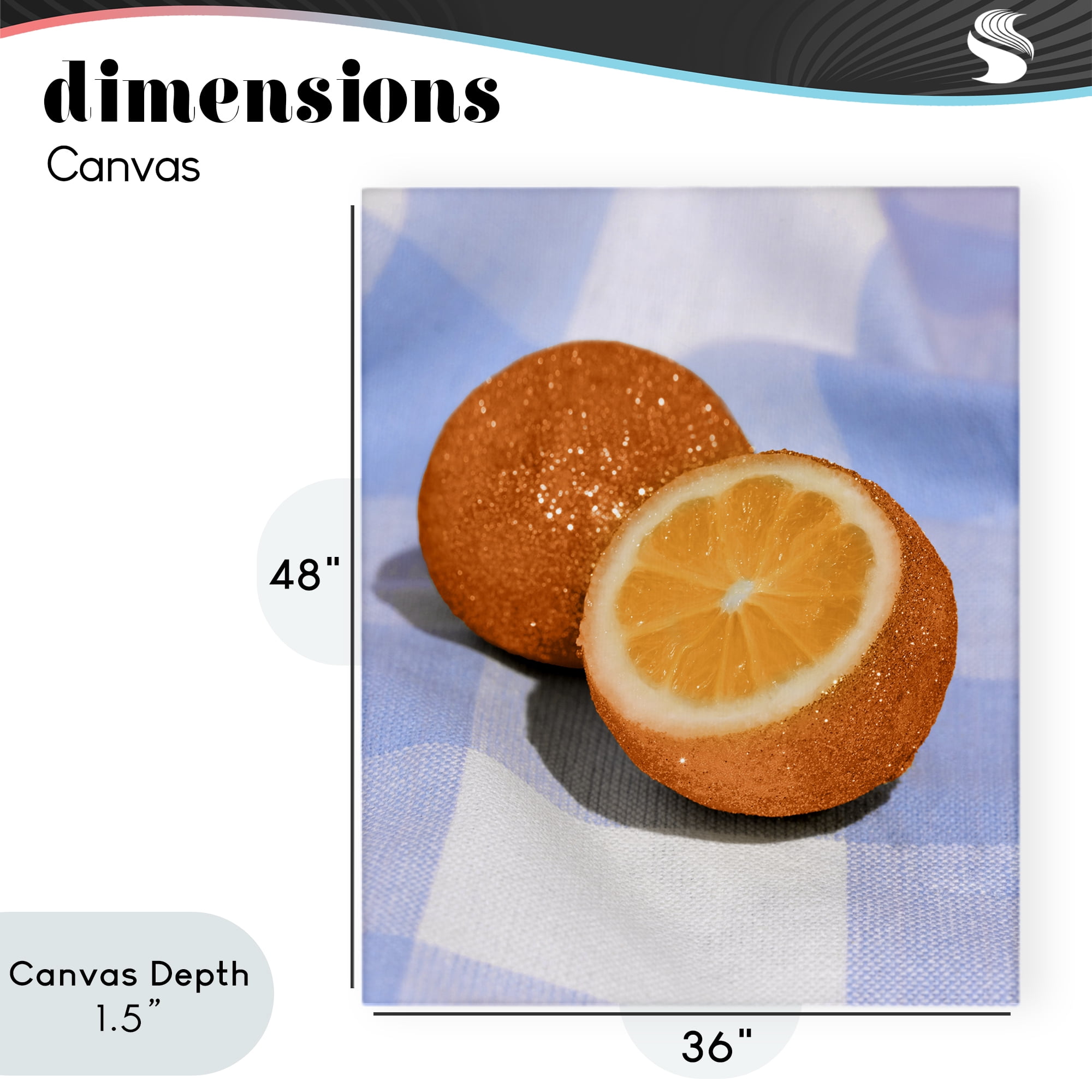 Stupell Industries Glimmer Orange on Blue Canvas Wall Art, design by LISH Creative