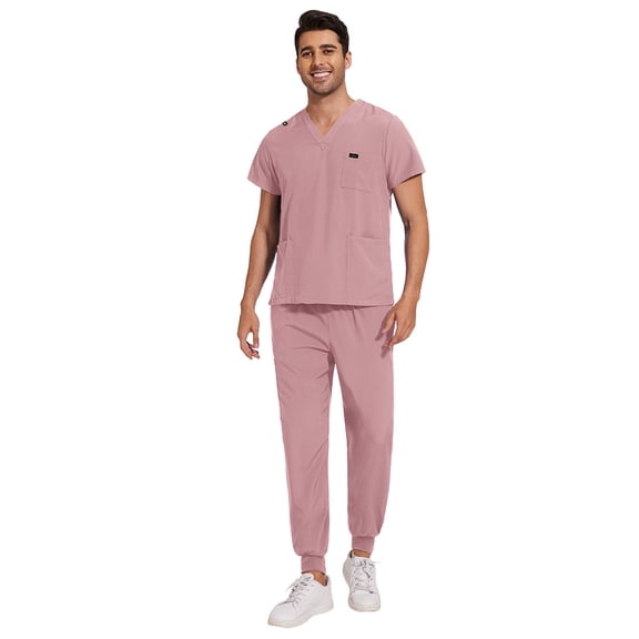 Professional Men's VNeck Nursing Scrubs Healthcare Uniforms for Nursing Home SPA Durable Comfortable Workwear Set