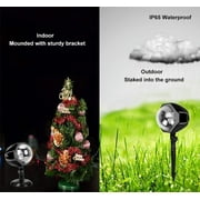 LED Snowfall Projector Lights Christmas Snowflake Projector Lamp with Wireless Remote Indoor Outdoor Waterproof Snow Falling Landscape Projection Light for Party Wedding Garden Decorations