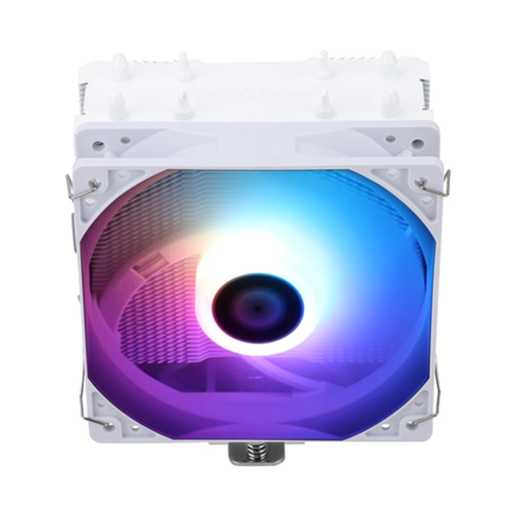 Oasiva TL-AX120 R-SE WHITE ARGB CPU Air Cooler, 4 Heat Pipes, TL-C12CW-S PWM Quiet Fan CPU Cooler with S-FDB Bearing