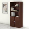 thumbnail image 2 of BBF Studio C - Bookcase - 5 shelves - 2 doors - TFL - harvest cherry, 2 of 7