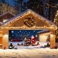 thumbnail image 3 of 2025 Christmas Garage Door Cover Truck Holiday Banner Large Outdoor Festive Home Decoration Polyester Garage Entryway, 3 of 3