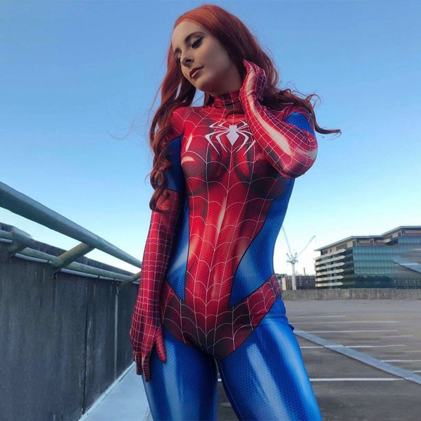 Película Halloween Mujer Niñas PS4 Juego Spiderman Superhéroe Cosplay Disfraz Body Zentai Traje Adulto Niños