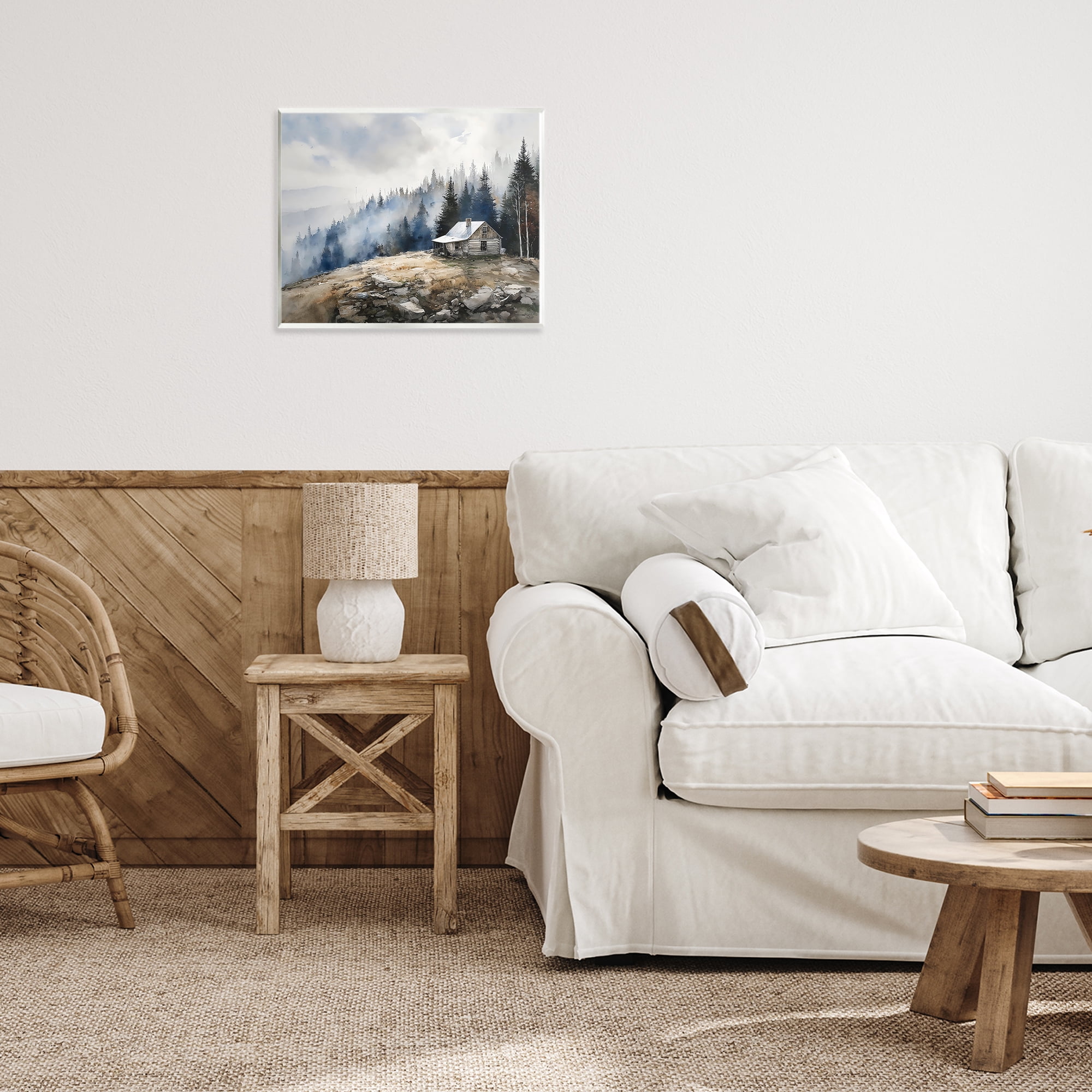 Stupell Industries Misty Cabin on Ridge Wall Plaque Art, design by Franklyn Gregory