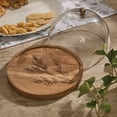 thumbnail image 2 of Park Designs Leaves Wood Cheese Board With Glass Dome, 2 of 4