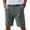 Dark Gray, variant on Sheghy Mens Shorts 100%Cotton Men's Solid Color Button-Up Casual Everyday Breathable Straight Shorts for Summer