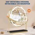 thumbnail image 5 of Gold 3-color dimmable rotating makeup mirror, 5 of 9