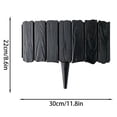 thumbnail image 3 of 12 Panel Decorative Garden Fence, Black Landscape Border Edging for Flower Beds Lawns, Plastic Yard Fencing with Interlocking Design, Outdoor Plant Protection Barrier, Easy Install Garden Border, 3 of 6