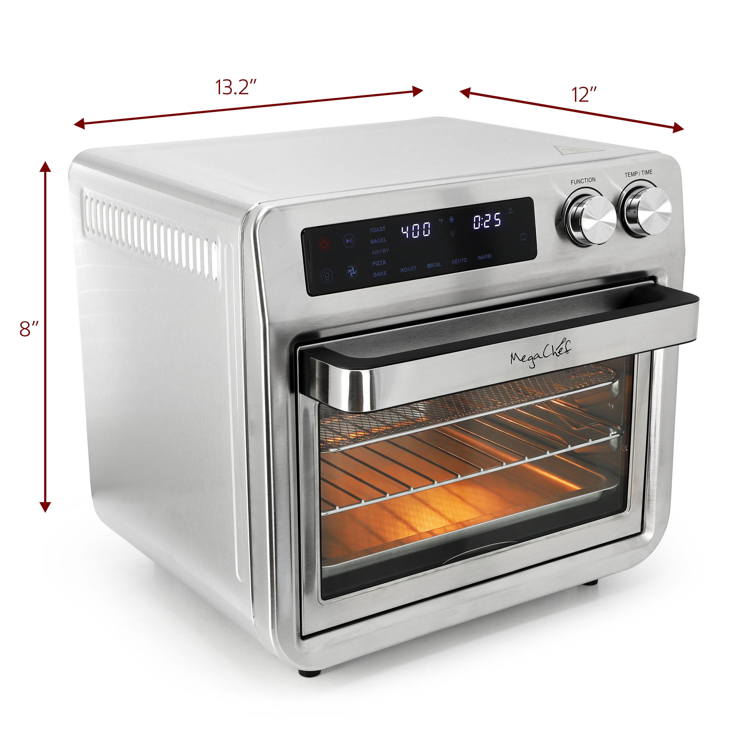MegaChef 25 Quart Digital Electric Multi-Function Air Fryer and Counter Top Oven