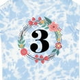 thumbnail image 4 of Inktastic 3rd Birthday Floral Wreath 3 Year Old Girl Girls Toddler T-Shirt, 4 of 5