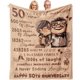 thumbnail image 1 of LHSHID 50th Anniversary Blanket Gifts Gift for 50th Wedding Anniversary Golden 50 Years of Marriage Blanket 50th Wedding for Her Wife Husband Couple Dad Mom Parents 30"x40", 1 of 7
