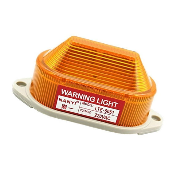 Amber LED Flashing Strobe Signal Warning Light Lamp Beacon AC220V -