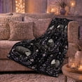 thumbnail image 5 of Gothic Opossums In Botanical Frames for Gothic Animal Enthusiasts, Gothic Botanical Animal Illustration Home Decor for Living Room and Bedroom, Halloween Gift with Cozy Flannel Blanket, 5 of 7