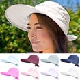 thumbnail image 2 of FUZHIQ Women's Wide Brim Sun Visor Hat with Bow, UV Protection Foldable Beach Hat, Lightweight Summer Hat for Travel, Golf, Outdoor Activities, 2 of 4