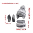 thumbnail image 4 of Toddler Hats, Gloves and Scarves Sets Winter Warm Knit Thick Thermal Stretchy Ski Head Hat Scarf Gloves Set, 4 of 8