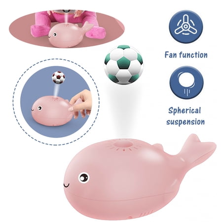 AMERTEER Creative Floating Ball Whale Bladeless Fan Toy, USB Charging Fan Toy, Cute Whale Shape Summer Cooling Fan Toy, Portable Hand Held Fan for Boys Girls Kids Children 3-8 Years Old