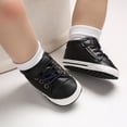 thumbnail image 5 of Zhaomeidaxi 1 Pair Infant Baby Boys Girls Classic Leather Toddler Shoes First Steps Walking Flat Lazy Crib Shoe, 5 of 8