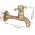 thumbnail image 5 of Wall Mounted Vintage Solid Brass Faucet Water Tap For Kitchen Sink Mop Pool(long), 5 of 5