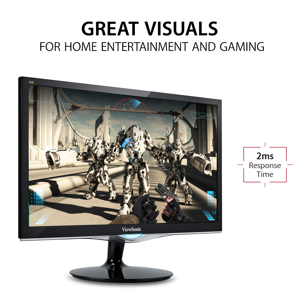 ViewSonic VX2252MH 22 Inch 2ms 60Hz 1080p Gaming Monitor with HDMI DVI and VGA Inputs - image 3 of 7