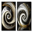 thumbnail image 2 of Designart "Contemporary Abstract Swirl I" Abstract Spirals Framed Wall Art Set Of 2 - Black Abstract Framed Canvas Set For Living Room Decor, 2 of 7