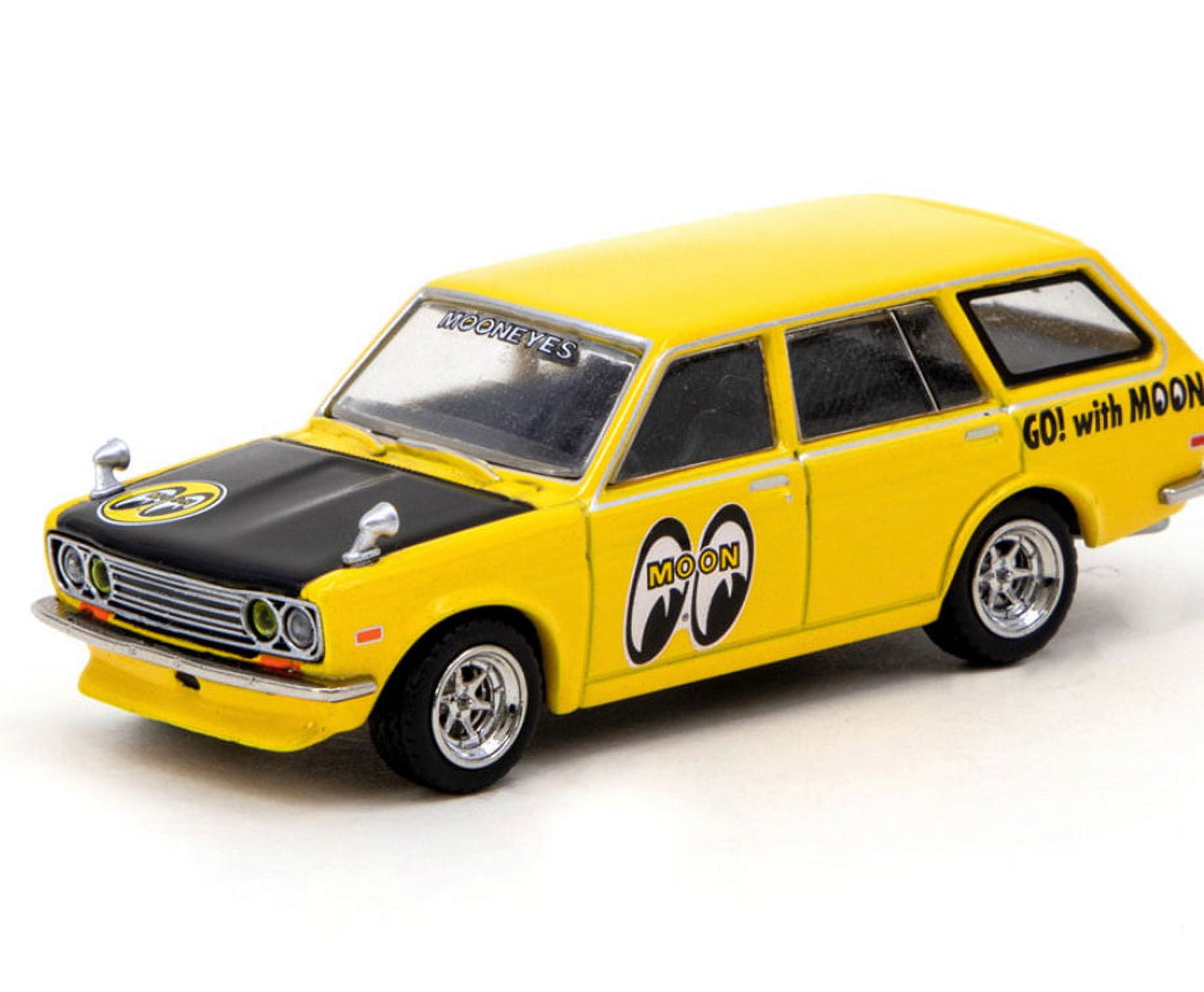 ターマックワークス1/64ブルーバード510ワゴンMOONEYES　深リム(改) Tarmac Works 1/64 Datsun Bluebird 510 Wagon MOON Equipped