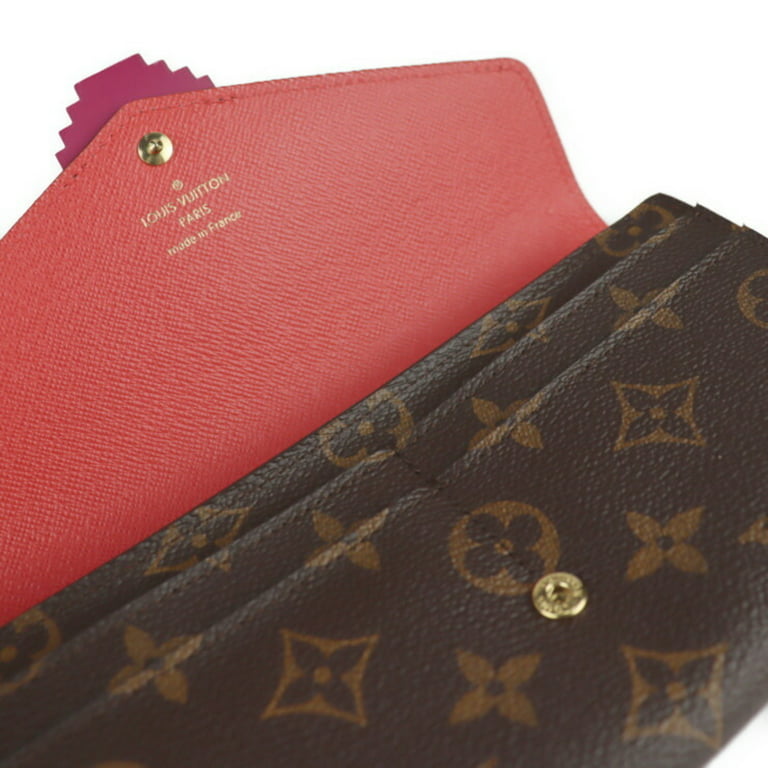 Authenticated Used LOUIS VUITTON Louis Vuitton Portefeuille Sara Bifold  Wallet M61348 Monogram Totem PVC Leather Brown Flamingo Long 