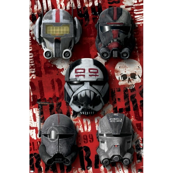 Star Wars: The Bad Batch - Helmets Wall Poster, 22.375" x 34"