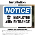 thumbnail image 2 of (2 Pack) Employee Entrance Sign With Symbol OSHA Notice Sign 18 Inch X 12 Inch Vinyl Label Decal Sticker Weather Resistant, UV Protected for Workplace, Business, and Construction Site,, 2 of 6