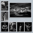 thumbnail image 2 of Póster de Impresión HD La Vida Bella Gimnasio Hombre Desnudo Arte de Pared Blanco y Negro, 2 of 4